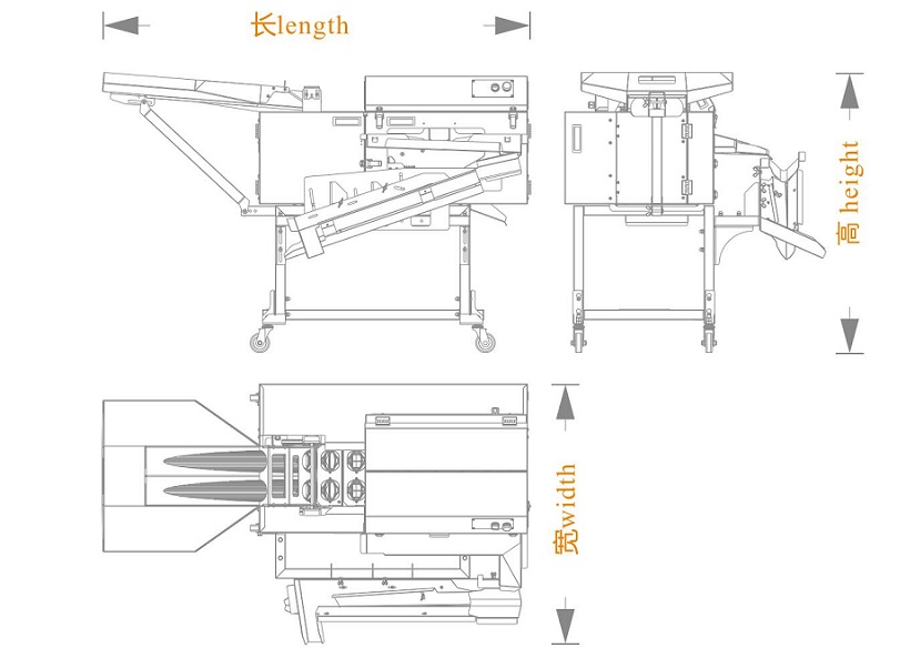 雙排敲蛋機(jī)+蛋液單槽分離機(jī)型（長寬高）尺寸