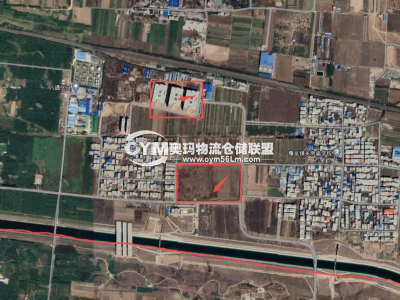 衛星地圖（左上方框為滎陽中小企業產業園區）（右下方框為本次出租地塊）